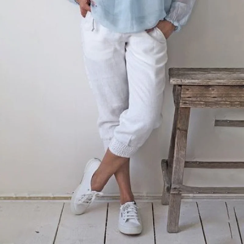 FashionSierra - White Women Cotton Pants Short Pants