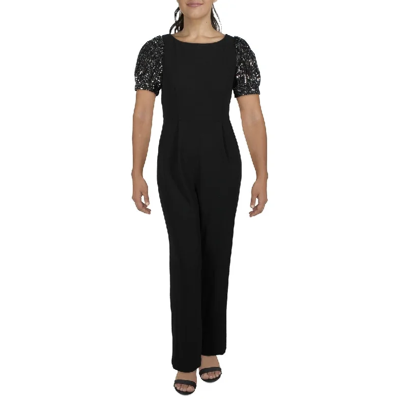 Calvin Klein Womens Mixed Media  Jumpsuit