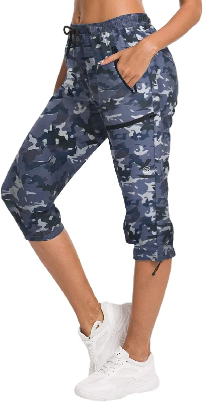 FashionSierra - Hiking Capris Pants Outdoor Quick Dry Cargo Cropped Pants