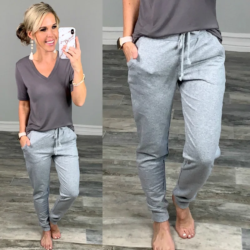 Grey Pocket Joggers