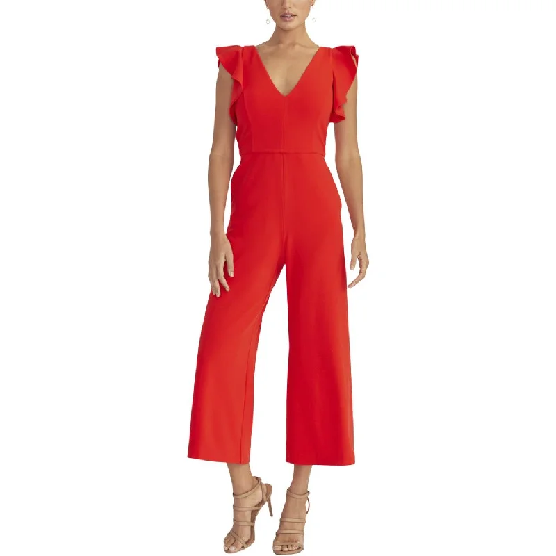 Rachel Rachel Roy Womens V-Neck Cropped Jumpsuit