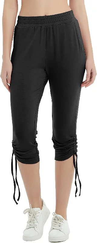 FashionSierra - Sweatpants Capri Pants Cropped Joggers Yoga Slim Fit Pants Running Comfy Lounge