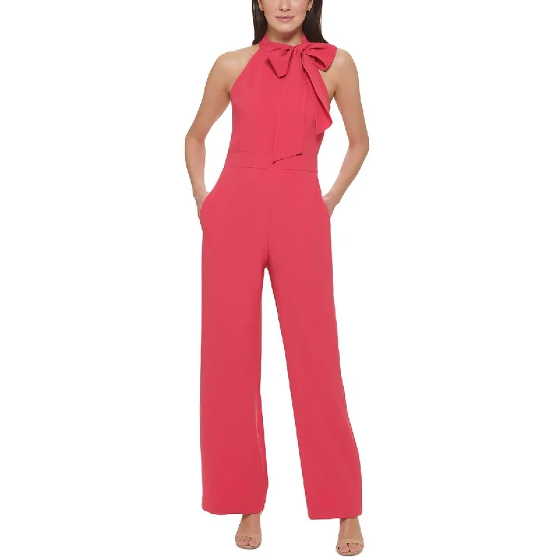 Vince Camuto Womens Crepe Bow Jumpsuit