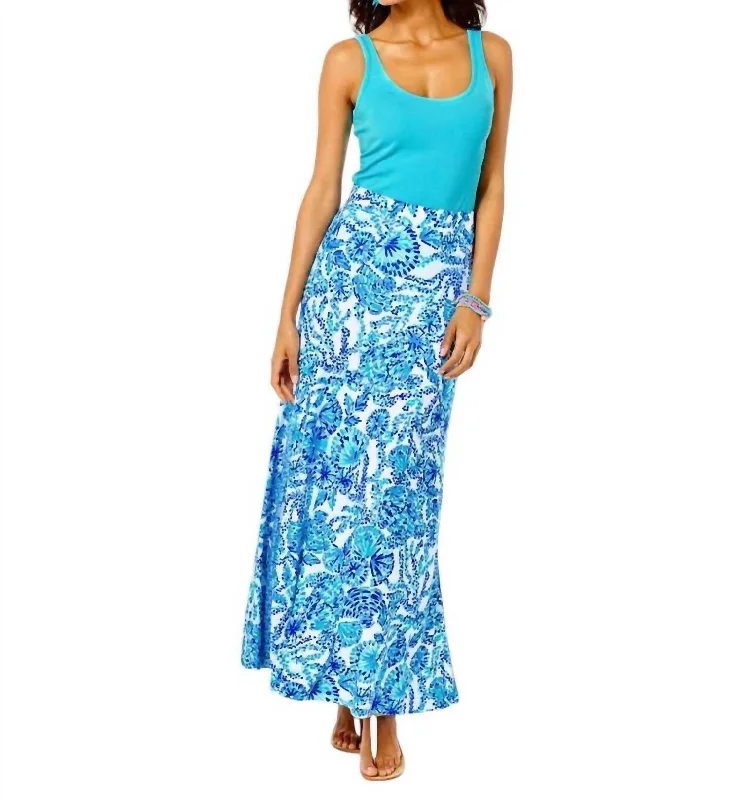 Adea Skirt In Turquoise Oasis Shell You Love Me