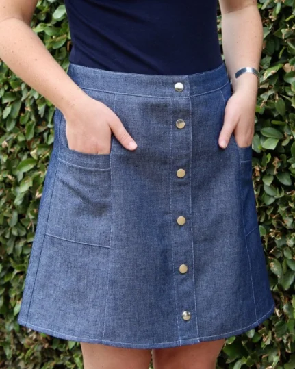 Blue Dot Patterns Ally Skirt