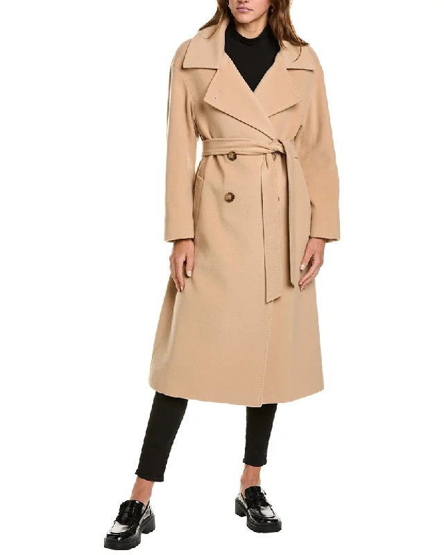 Cinzia Rocca Icons Long Wool & Cashmere-Blend Trench Coat