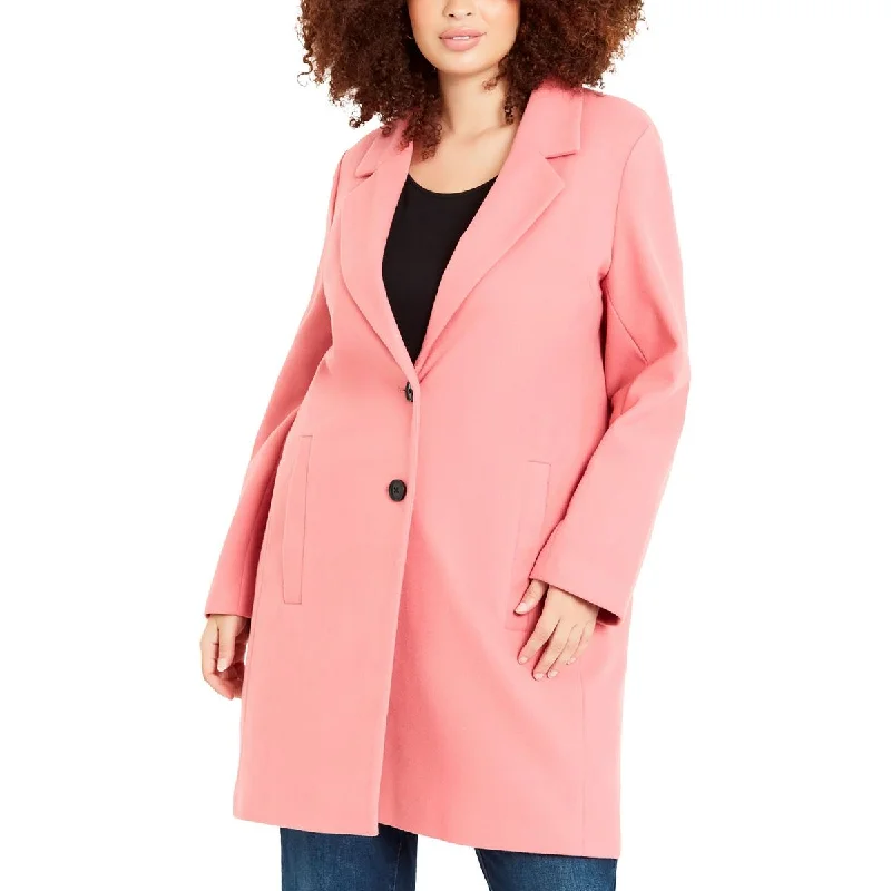 Evans Womens Crombie Knit Midi Walker Coat