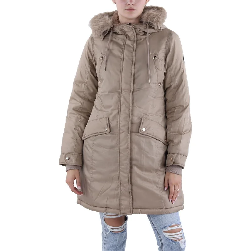 Jessica Simpson Womens Insulated Hooded Parka Coat