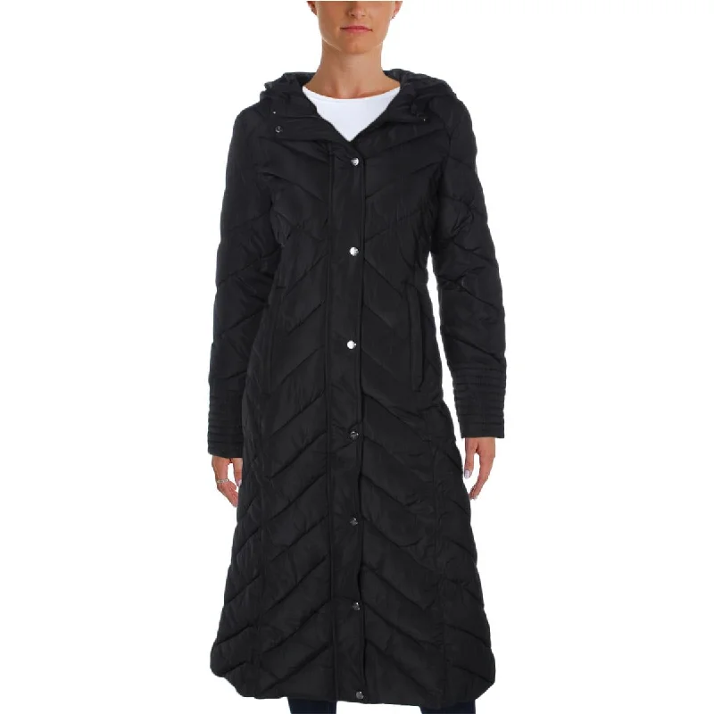 Madden Girl Womens Quilted Hooded Puffer Coat