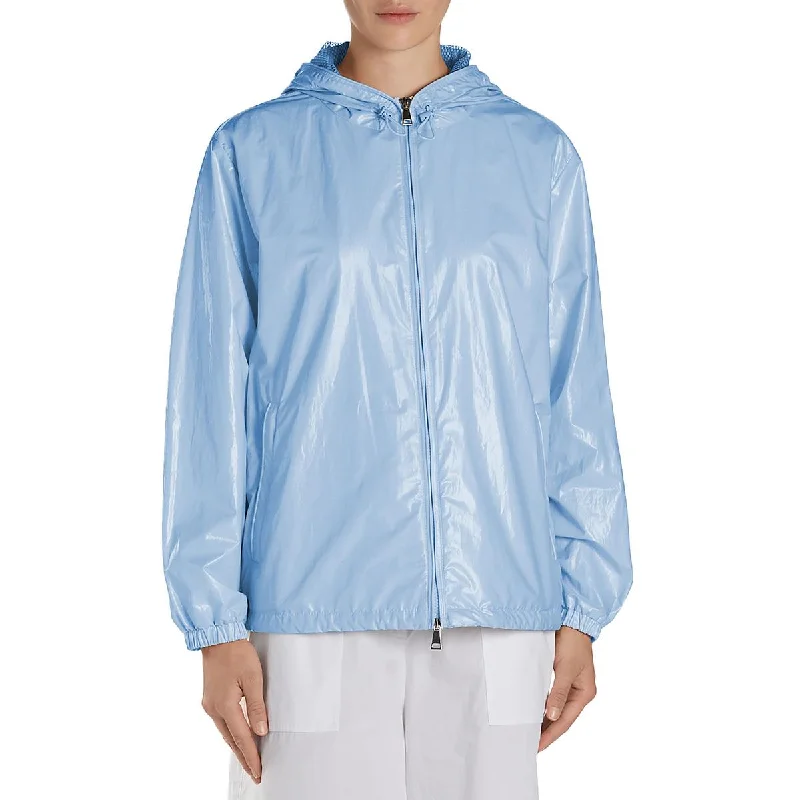 Moncler Womens Wuisse Lightweight Hooded Raincoat