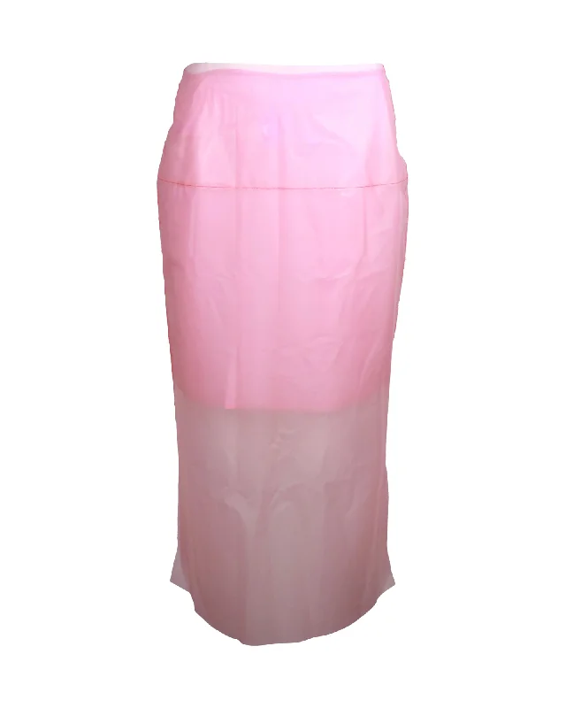 Rejina Pyo Midi Skirt in Pink Polyurethane