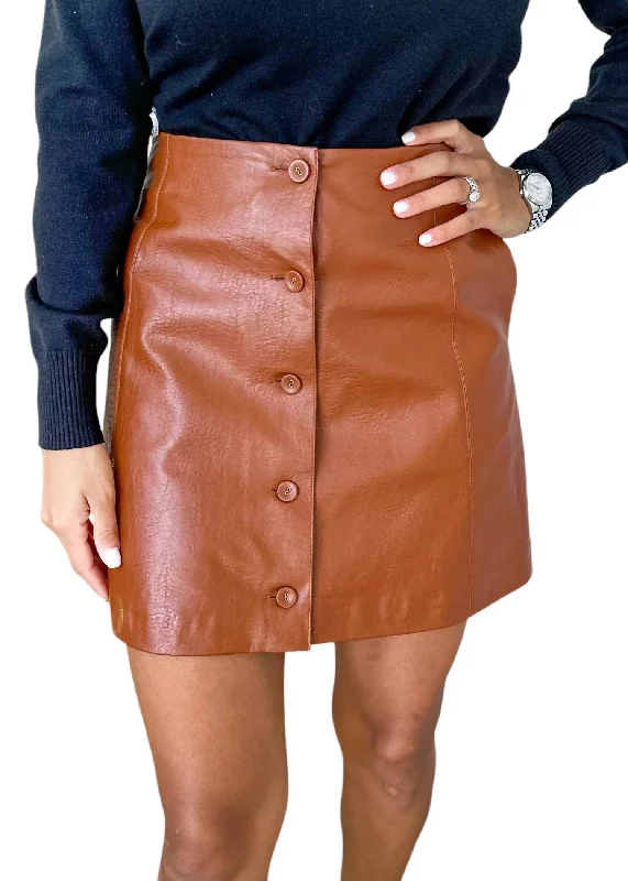 Theodora Mini Skirt In Camel