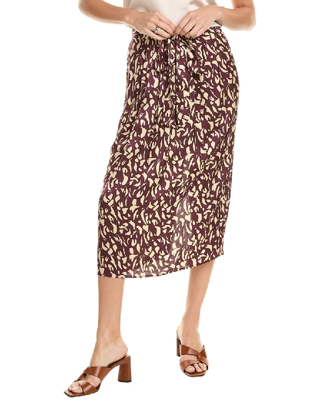 Velvet by Graham & Spencer Juno Printed Satin Skirt