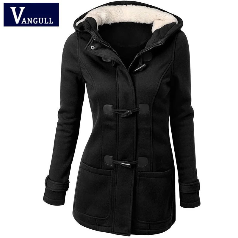 Women Trench Coat 2018 Spring Autumn Women's Overcoat Female Long Hooded Coat Zipper Horn Button Outwear