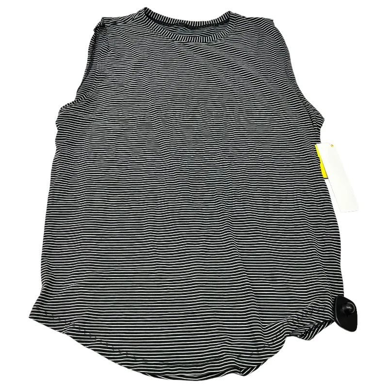 Athletic Tank Top By Lululemon In Black & White, Size: S