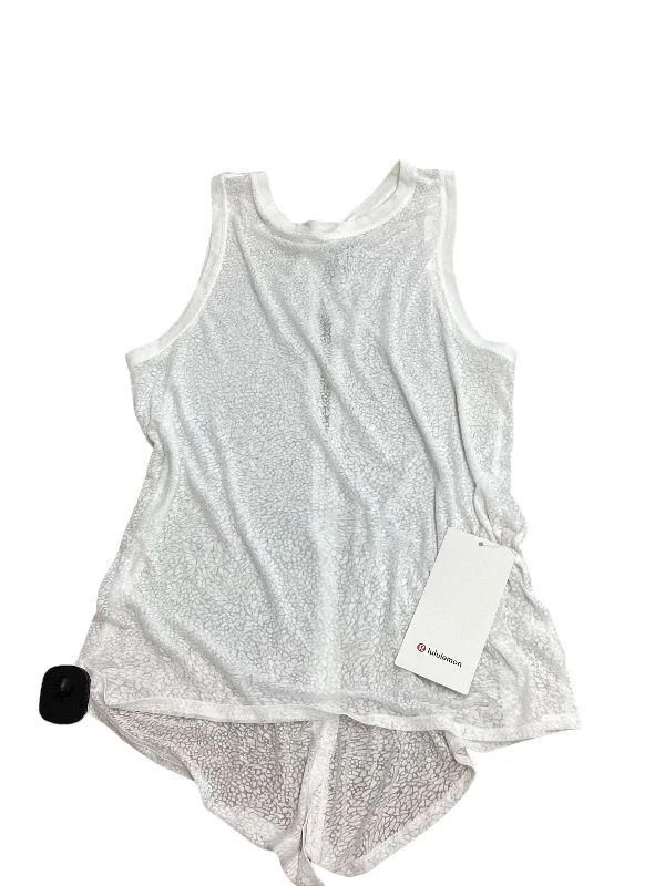 Athletic Tank Top By Lululemon In White, Size: 6