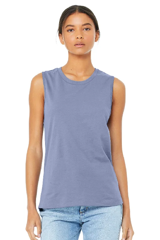 Bella + Canvas Womens Jersey Muscle Tank Top - Lavender Blue