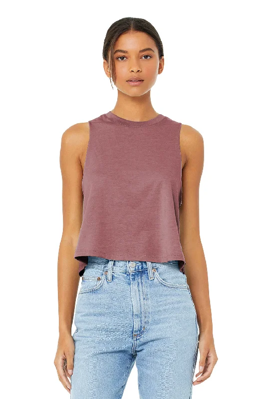 Bella + Canvas Womens Cropped Tank Top - Heather Mauve