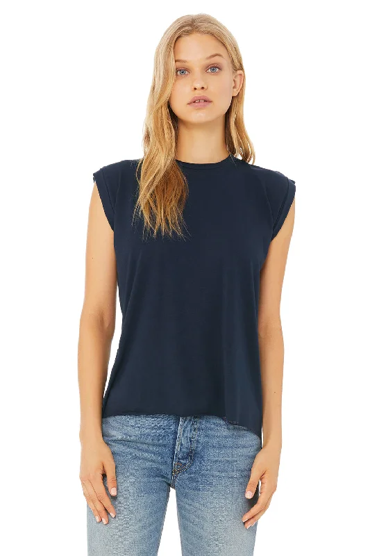 Bella + Canvas Womens Flowy Muscle Tank Top - Midnight Blue