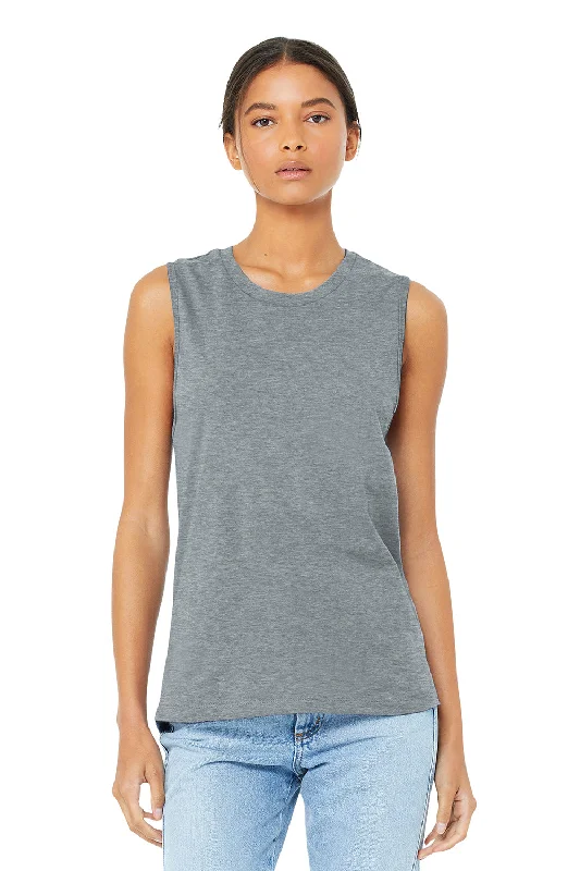 Bella + Canvas Womens Jersey Muscle Tank Top - Heather Grey