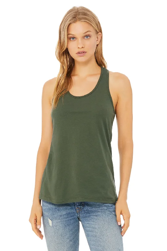 Bella + Canvas Womens Jersey Tank Top - Military Green