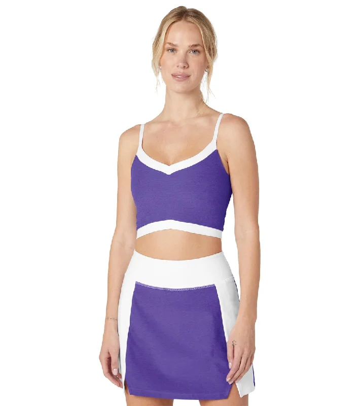 Beyond Yoga Spacedye Outlines Cropped Tank Ultra Violet Heather/Cloud White