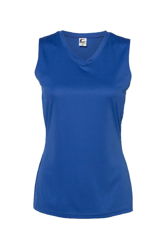 C2 Sport Womens Moisture Wicking V-Neck Tank Top - Royal Blue