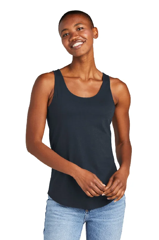 District Womens Perfect Tri Relaxed Tank Top - New Navy Blue