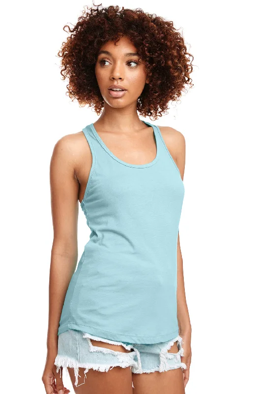 Next Level Womens Ideal Jersey Tank Top - Cancun Blue