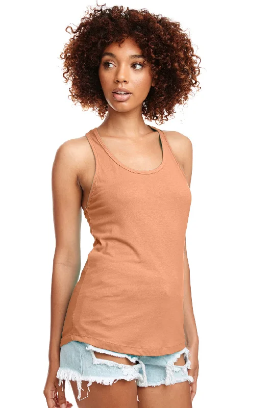 Next Level Womens Ideal Jersey Tank Top - Light Orange