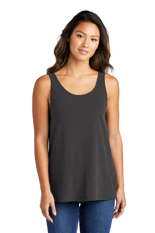 Port & Company Womens Beach Wash Garment Dyed Tank Top - Coal Grey