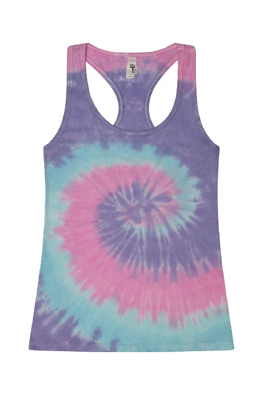 Tie-Dye Womens Racerback Tank Top - Unicorn