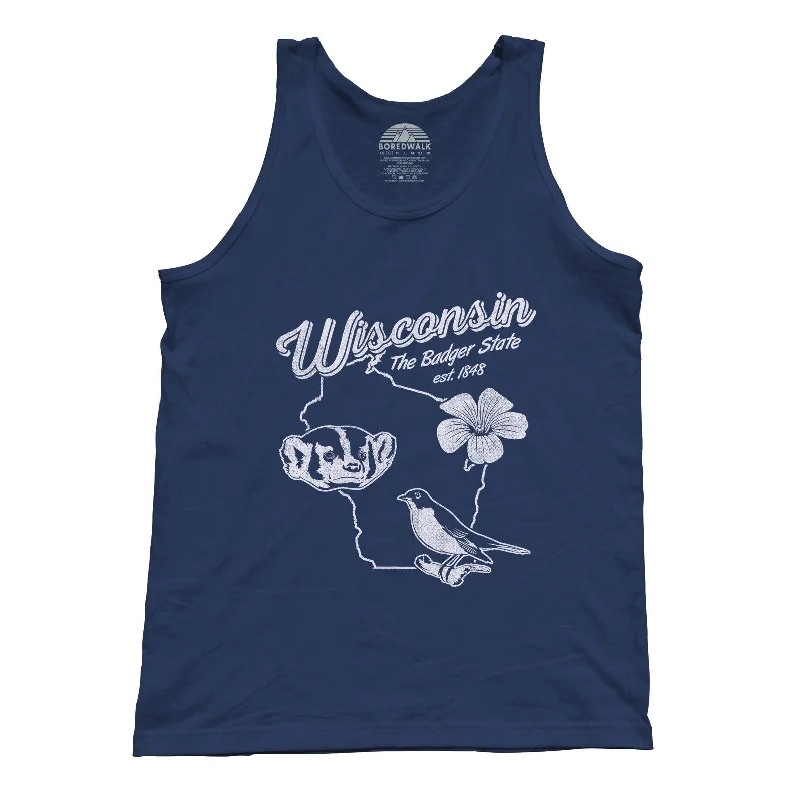 Unisex Vintage Wisconsin State Tank Top