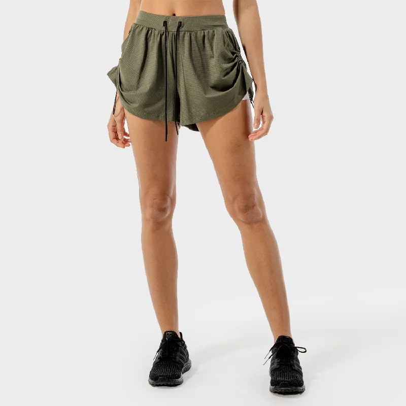 Flux 2-in-1 Shorts - Khaki & White