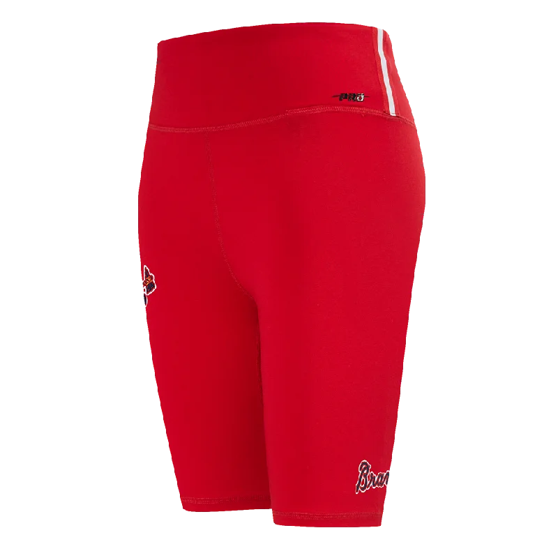 MLB ATLANTA BRAVES CLASSIC WOMEN'S CTN BIKE SHORT (RED)