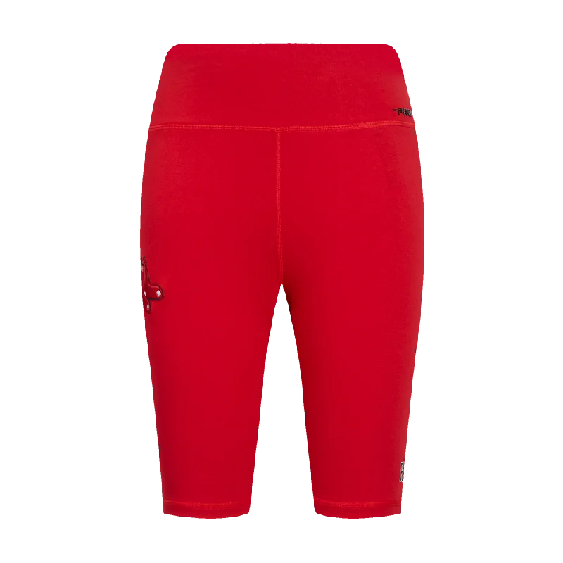 MLB BOSTON RED SOX CLASSIC WOMEN'S CTN BIKE SHORT (RED)