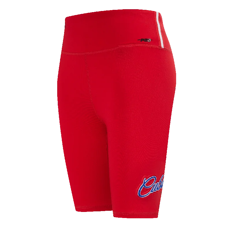 MLB CHICAGO CUBS SCRIPT WOMEN'S JERSEY BIKE SHORT (RED)