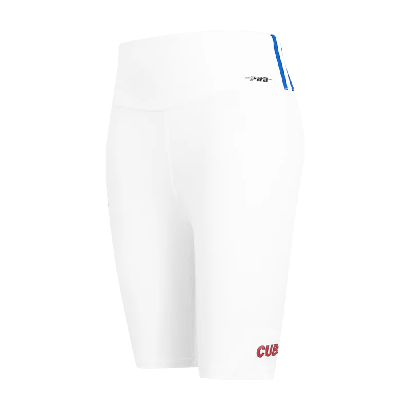 MLB CHICAGO CUBS CLASSIC WOMEN'S CTN BIKE SHORT (WHITE)