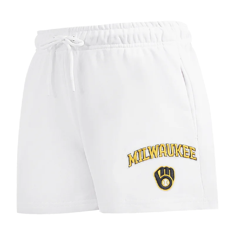 MLB MILWAUKEE BREWERS CLASSIC WOMEN'S FLC SHORT (WHITE)