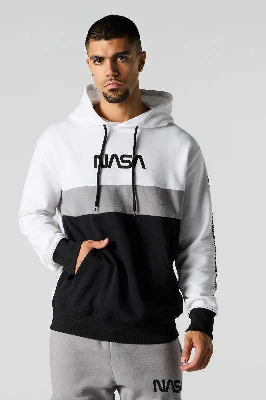 NASA Graphic Colourblock Fleece Hoodie