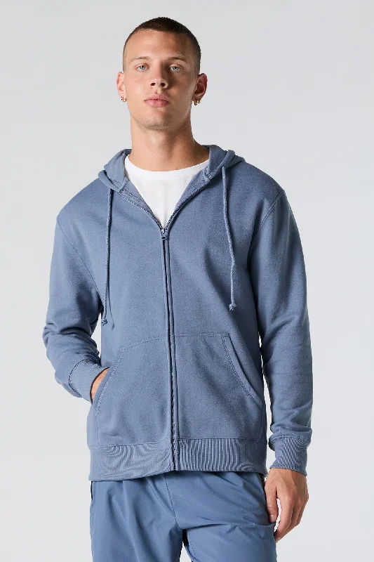 Everyday Solid Zip-Up Fleece Hoodie