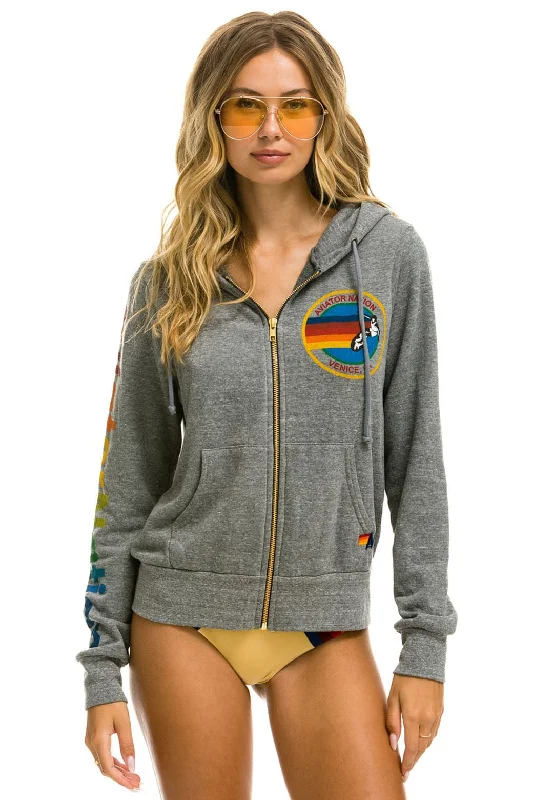 AVIATOR NATION HOODIE - HEATHER GREY