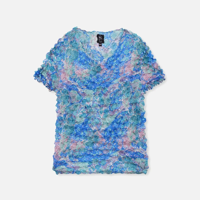 Marble Bubble Shrink Shirt - Blue