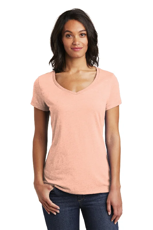 District Womens Very Important Short Sleeve V-Neck T-Shirt - Dusty Peach