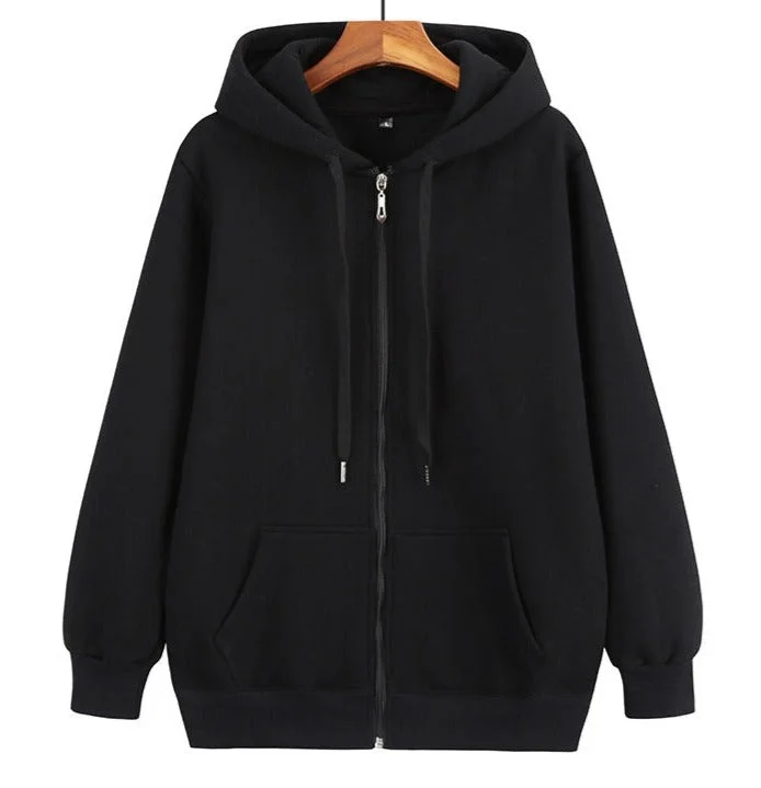 Plus-Size  Zippered Hoodie Up to 10XL