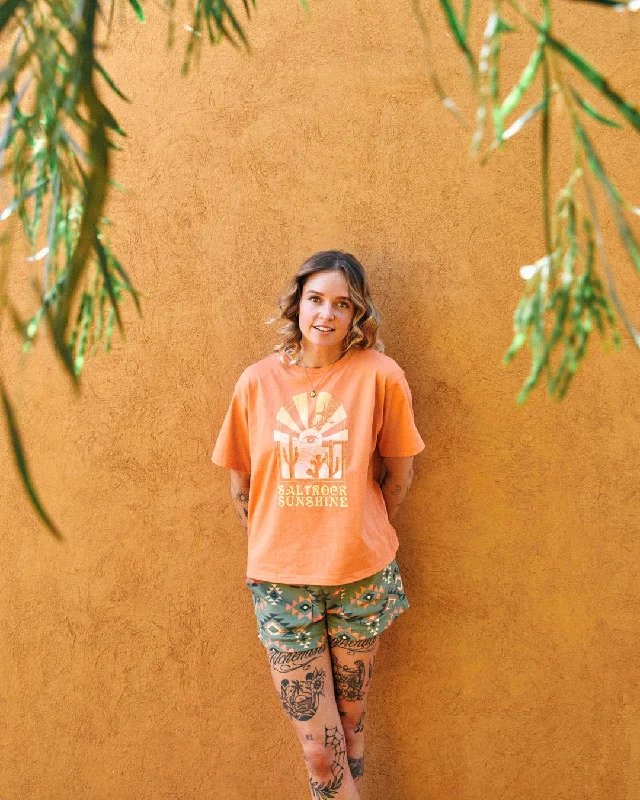 Saltrock Sunshine - Recycled Womens Cropped T-Shirt - Orange