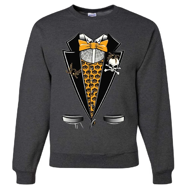 Scary Halloween Tuxedo Crewneck Sweatshirt