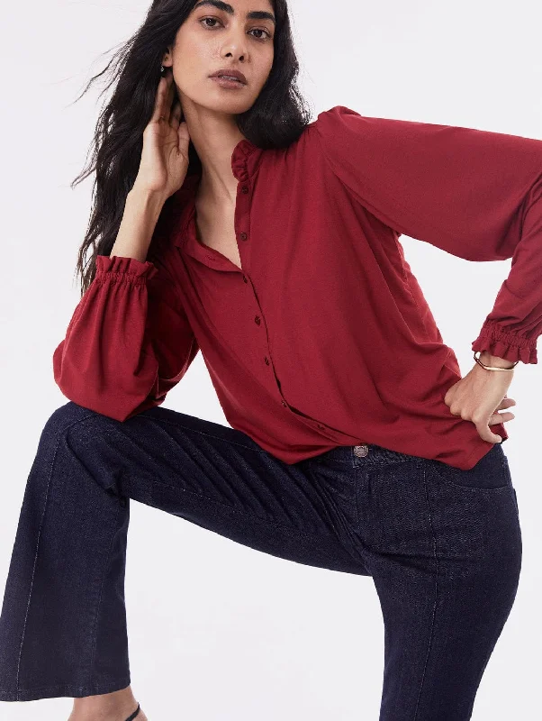 Sima LENZING™ ECOVERO™ Blouse  | Cardinal Red