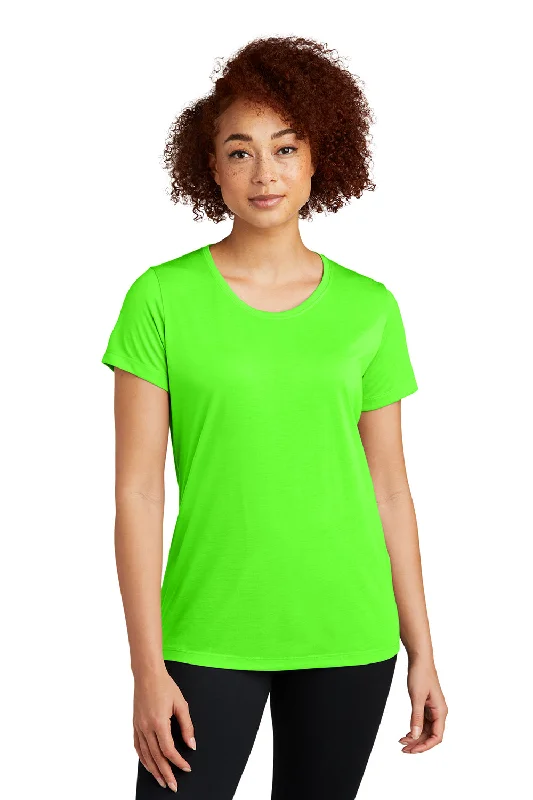 Sport-Tek Womens Competitor Moisture Wicking Short Sleeve Scoop Neck T-Shirt - Neon Green