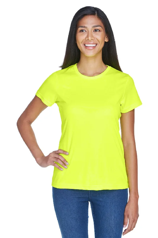 UltraClub Womens Cool & Dry Performance Moisture Wicking Short Sleeve Crewneck T-Shirt - Bright Yellow